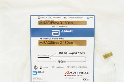 Abbott 12778-01 MIRACLEbros ASAHI PTCA Guide Wire 0.014inch x 180cm (x)